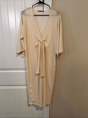 Zara  Striped Midi Dress